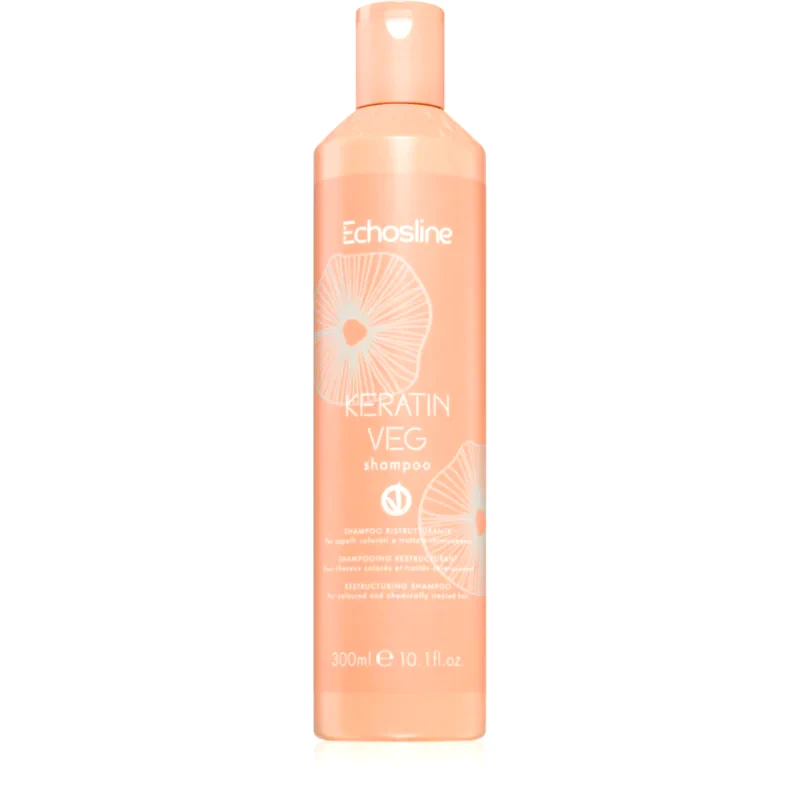 Echosline Echosline Keratin veg Shampoo θρεπτικό σαμπουάν για ανανέωση και ενίσχυση των μαλλιών με αμινοξέα 300 ml