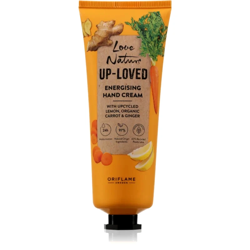 Oriflame Oriflame Love Nature Up-Loved Upcycled Lemon & Organic Carrot & Ginger ενυδατική κρέμα για τα χέρια 75 ml