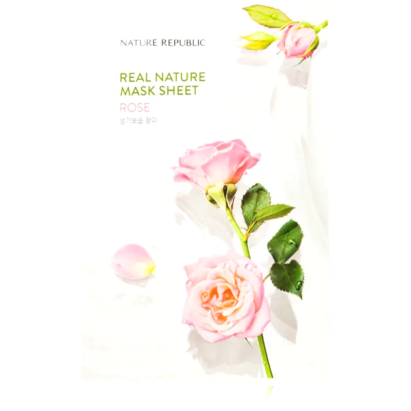 NATURE REPUBLIC NATURE REPUBLIC Real Nature Rose Mask Sheet αναζωογονητική υφασμάτινη μάσκα 23 ml