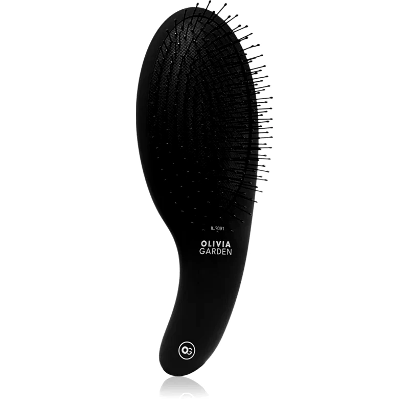 Olivia Garden Olivia Garden Black Label CURVE Board&Nylon bristles βούρτσα για τα μαλλιά για εύκολο χτένισμα μαλλιών Black 1 τμχ