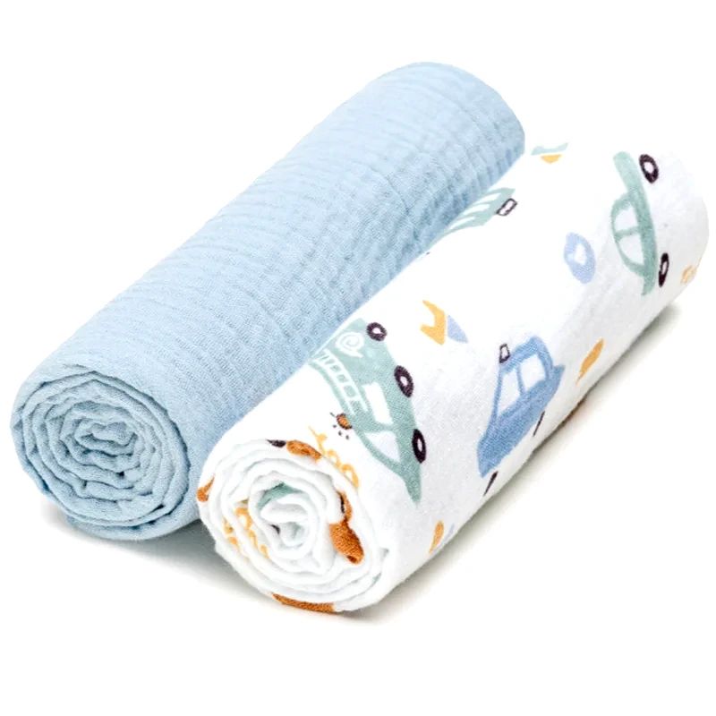 T-Tomi T-TOMI BIO Muslin Diapers υφασμάτινες πάνες Traffic 65x65 cm 2 τμχ