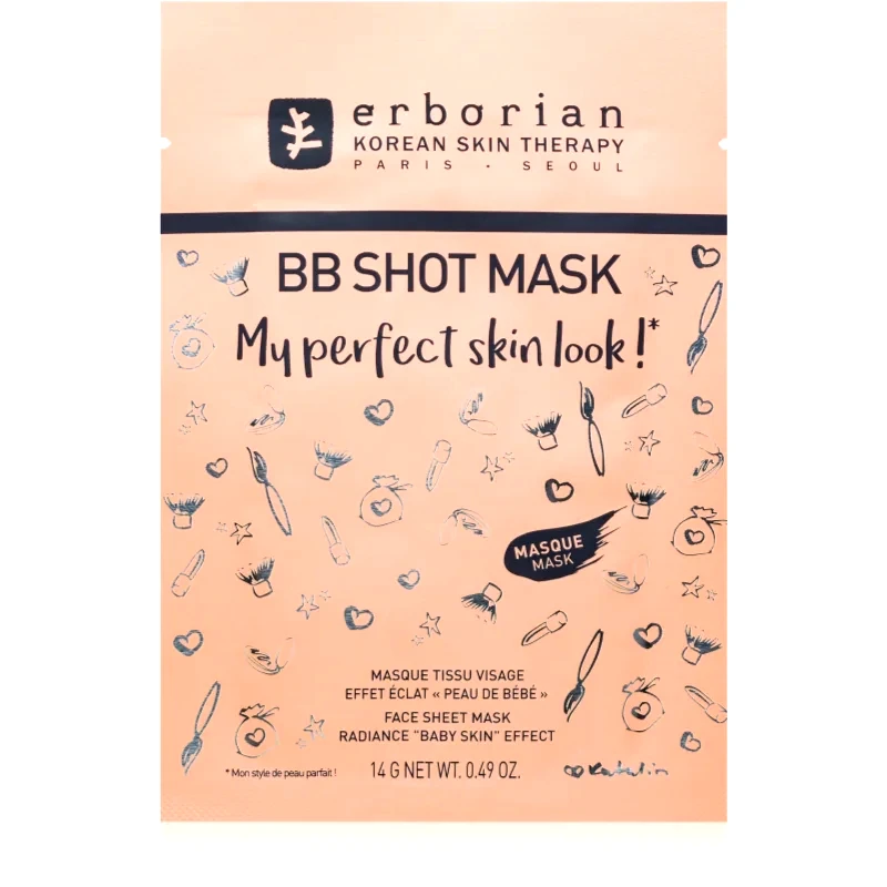 Erborian Erborian BB Shot Mask φύλλο μάσκας με επίδραση την φωτεινότητα 14 γρ