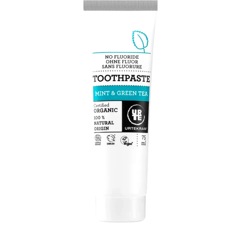 Urtekram Urtekram Mint & Green Tea οδοντόπαστα μέντας με πράσινο τσάι 75 ml