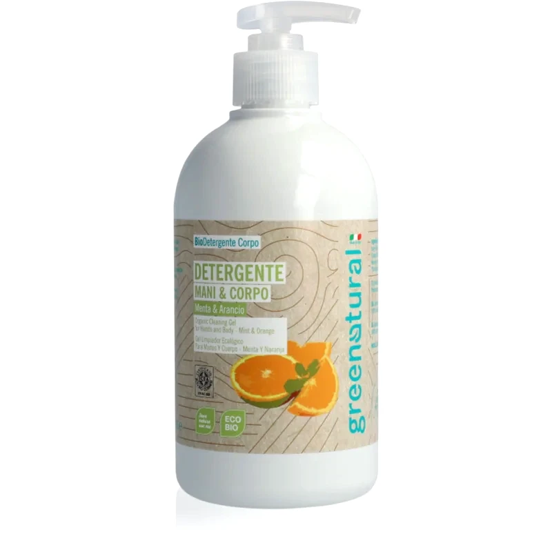 Greenatural Greenatural Liquid Soap υγρό σαπούνι για χέρια και σώμα Mint and Orange 500 ml