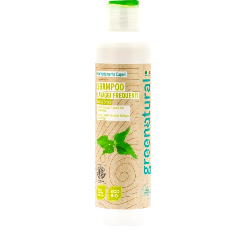 Greenatural Greenatural Shampoo Linen & Nettle σαμπουάν για όλους τους τύπους μαλλιών 250 ml