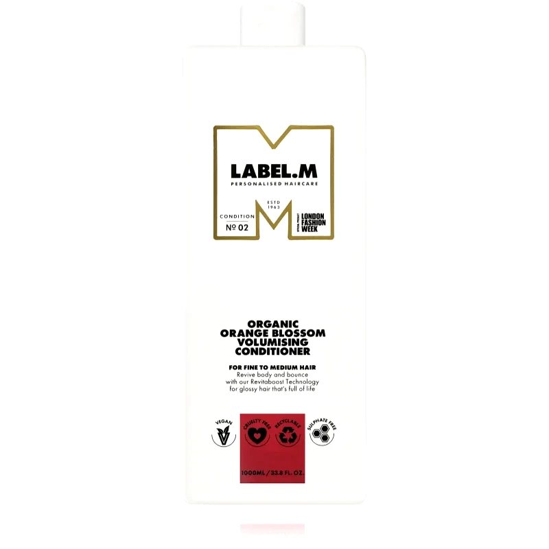 label.m label.m Organic Orange Blossom Volumising Conditioner κοντίσιονερ για όγκο και αντοχή 1000 ml