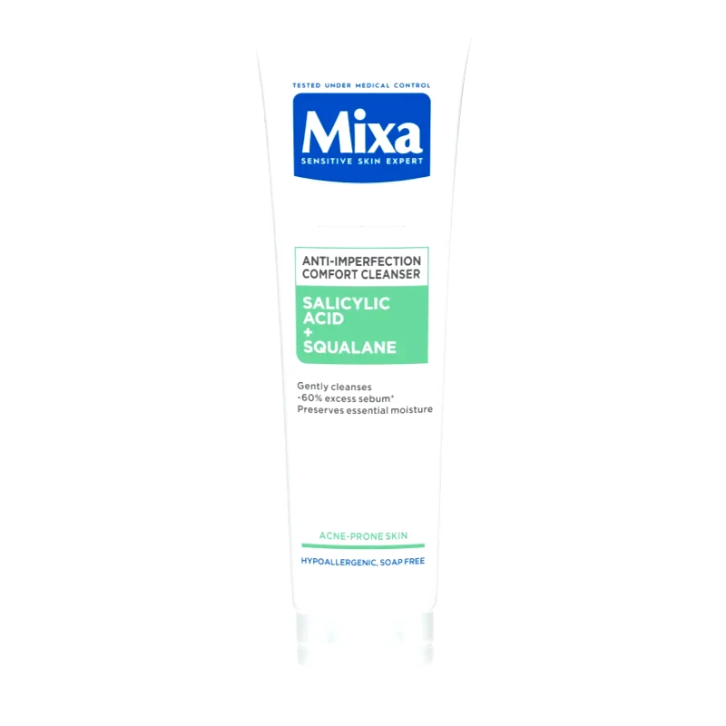 MIXA MIXA Anti-Imperfection Comfort Cleanser καθαριστικό τζελ προσώπου ενάντια στις ατέλειες της επιδερμίδας με ακμή 150 ml