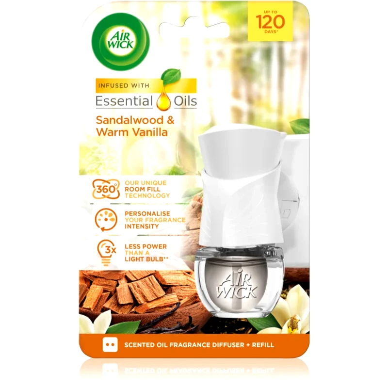 Air Wick Air Wick Electric Sandalwood & Vanilla hλεκτρικό αποσμητικό χώρου με γέμιση 19 ml