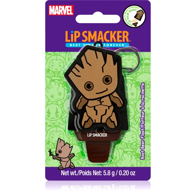 Lip Smacker Lip Smacker Marvel Guardians of the Galaxy Μπρελόκ με βάλσαμο για παιδιά Groot (Root Beer Float) 5,8 γρ
