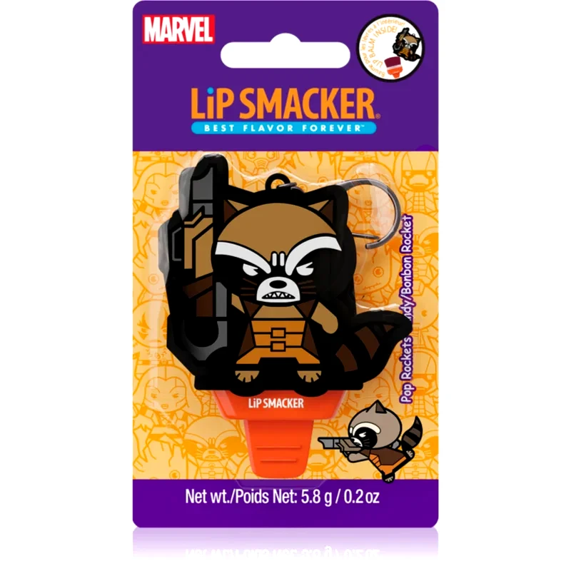 Lip Smacker Lip Smacker Marvel Guardians of the Galaxy Μπρελόκ με βάλσαμο για παιδιά Rocket (Pop Rockets Candy) 5,8 γρ