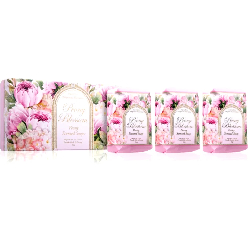 Saponificio Artigianale Fiorentino Saponificio Artigianale Fiorentino Peony Blossom Set σετ με στερεά σαπούνια