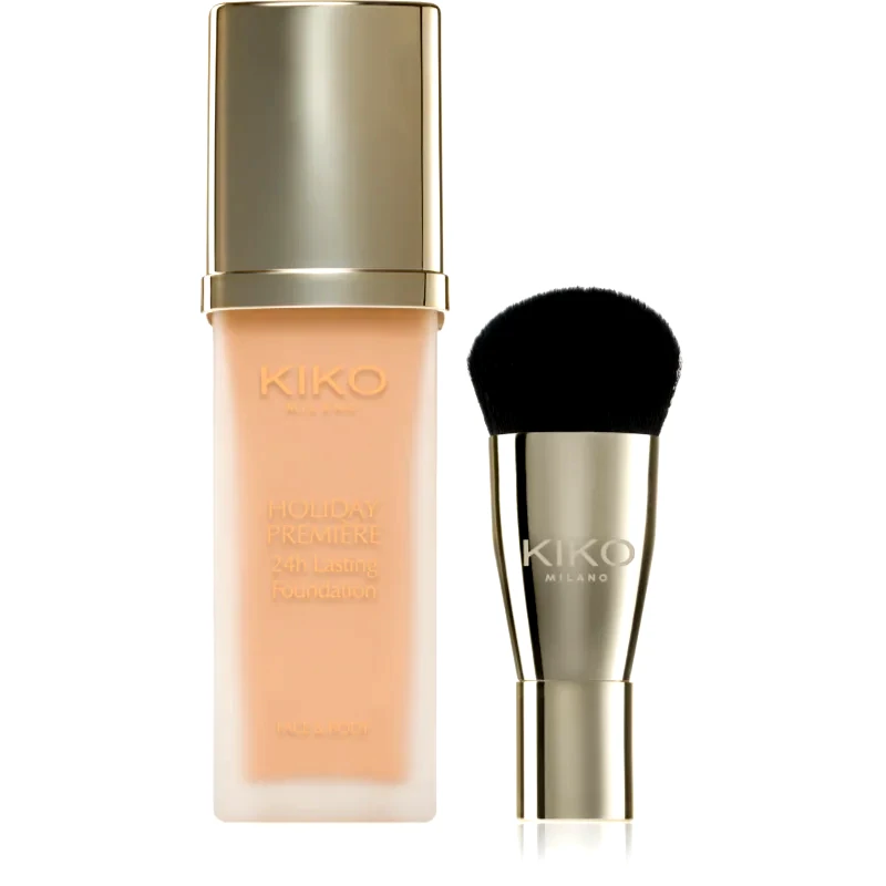 KIKO Milano KIKO Milano Holiday Première 24h Lasting Foundation αδιάβροχο υγρό μεικ απ με βούρτσα απόχρωση 05 Almond 28 ml