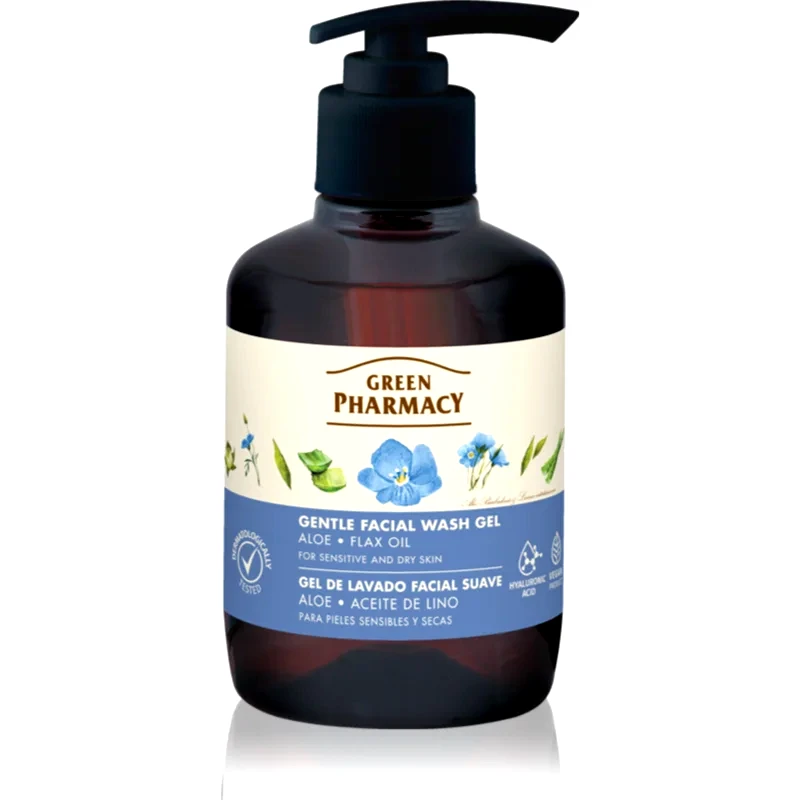 Green Pharmacy Green Pharmacy Aloe Wash Gel απαλό καθαριστικό τζελ για ευαίσθητη επιδερμίδα 270 ml