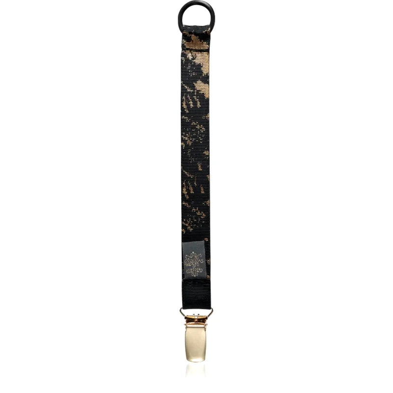 Bjällra of Sweden Bjällra of Sweden Pacifier Clip κλιπ πιπίλας Black Golden 1 τμχ