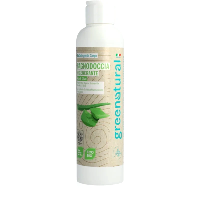 Greenatural Greenatural Body Wash Aloe Vera & Olive αναγεννητικό τζελ ντους 250 ml