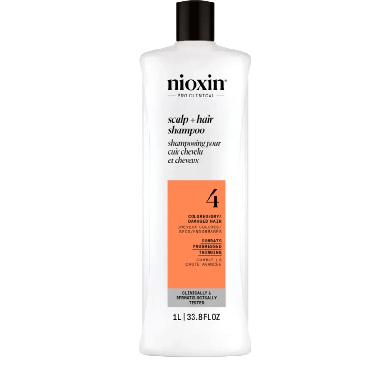 Nioxin Nioxin System 4 Scalp + Hair Shampoo απαλό σαμπουάν για βαμμένα και κατεστραμμένα μαλλιά 1000 ml