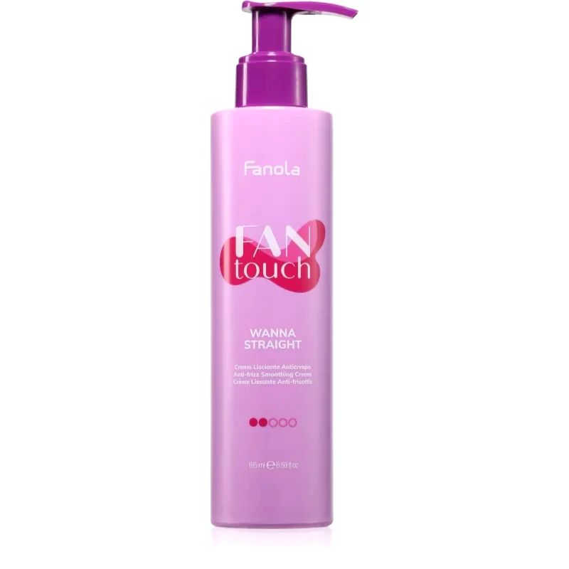 Fanola Fanola FAN touch Wanna Straight λειαντική κρέμα για τα μαλλιά για την αντιμετώπιση του κρεπαρίσματος μαλλιών 200 ml