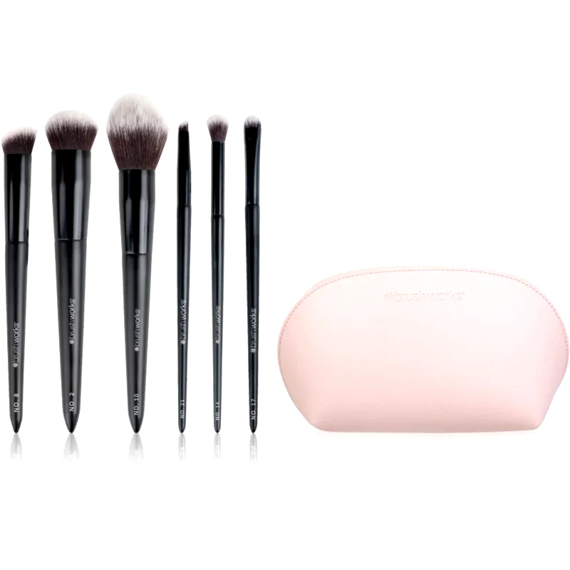 Brushworks Brushworks Essentials Makeup Brush Set Complexion Σετ βουρτσών με τσαντάκι