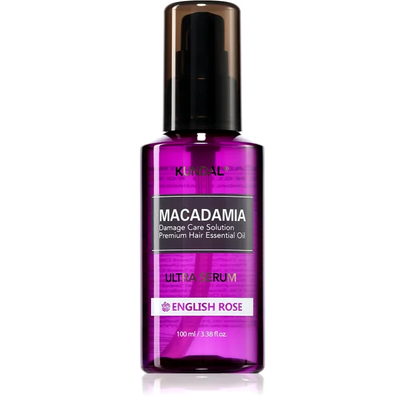 KUNDAL KUNDAL Macadamia Ultra Serum English Rose αναγεννητικός ελαιώδη ορός για κατεστραμμένα μαλλιά 100 ml