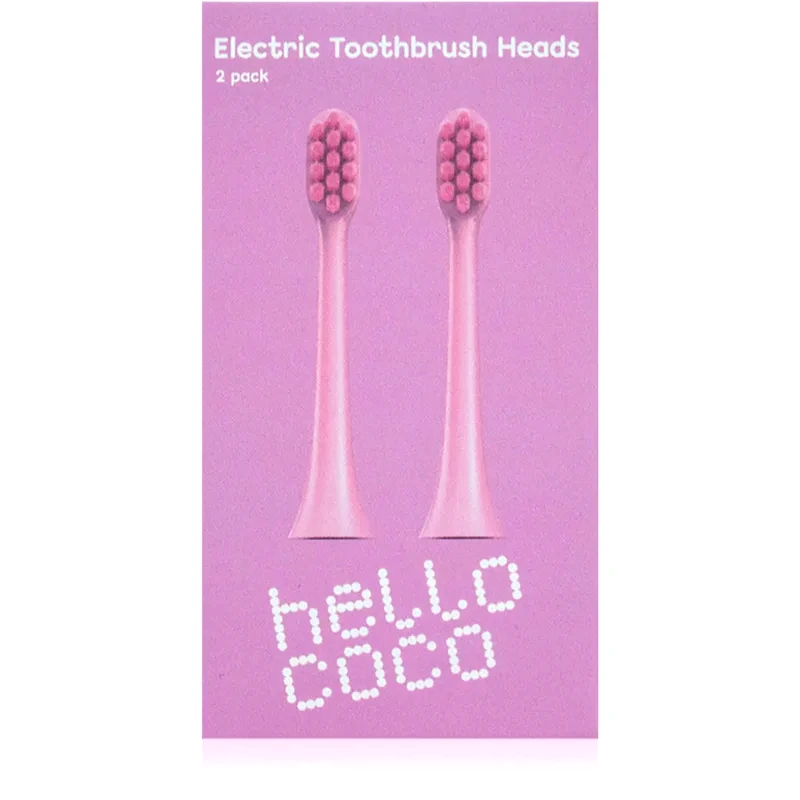 Hello Coco Hello Coco Electric Toothbrush Heads Pink ανταλλακτική κεφαλή για οδοντόβουρτσα 2 τμχ
