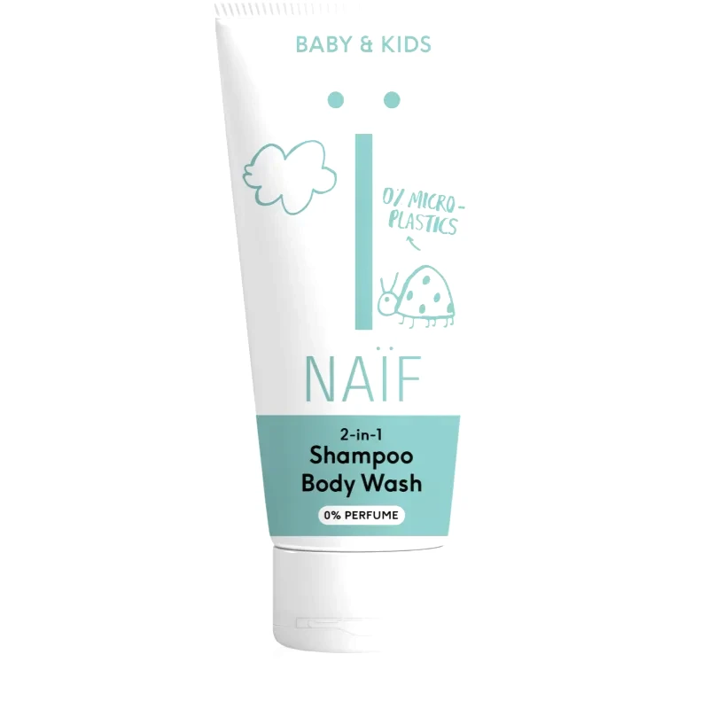 Naif Naif Baby & Kids 2-in-1 παιδικό τζελ και σαμπουάν πλυσίματος χωρίς άρωμα 200 ml