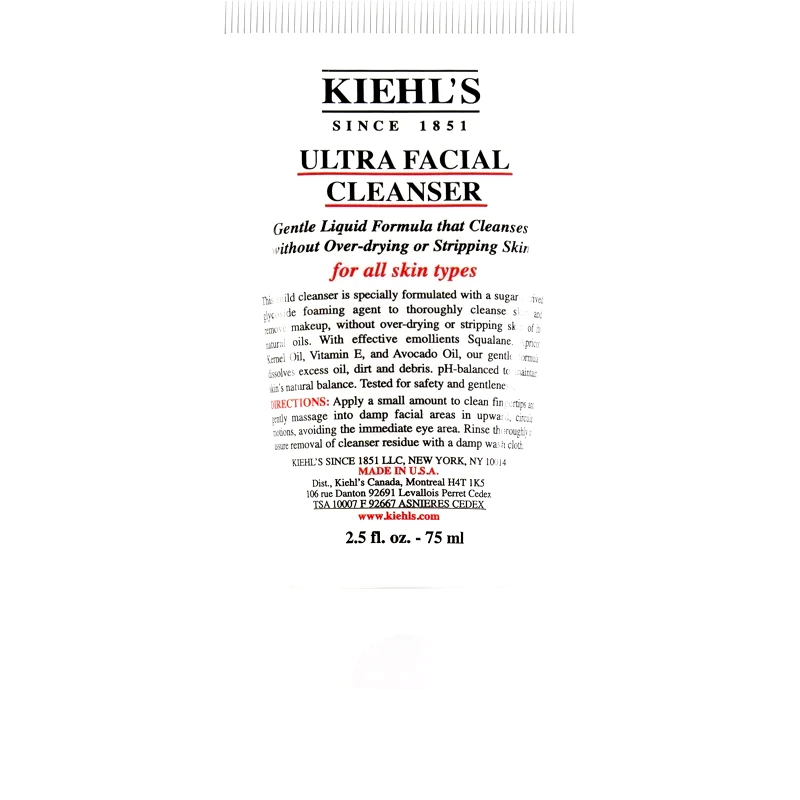 Kiehl's Kiehl's Ultra Facial Cleanser απαλό καθαριστικό τζελ για όλους τους τύπους επιδερμίδας 75 ml