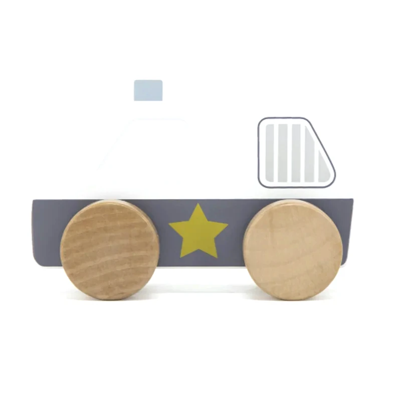 Tryco Tryco Wooden Police Car αυτοκινητάκι από ξύλο 1 τμχ