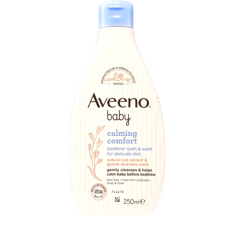 Aveeno Aveeno Baby Calming Comfort τζελ πλυσίματος για καλό ύπνο για παιδικό δέρμα 250 ml