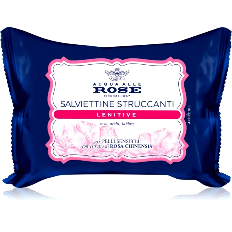 Acqua Alle Rose Acqua Alle Rose Lenitiva υγρά μαντηλάκια καθαρισμού με καταπραϋντική δράση 20 τμχ
