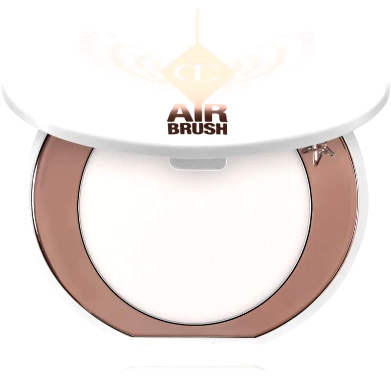 Charlotte Tilbury Charlotte Tilbury Airbrush Brightening Flawless Finish πούδρα σε μορφή compact για λάμψη συσκευασία ταξιδίου απόχρωση Fair-Medium 3.4 γρ