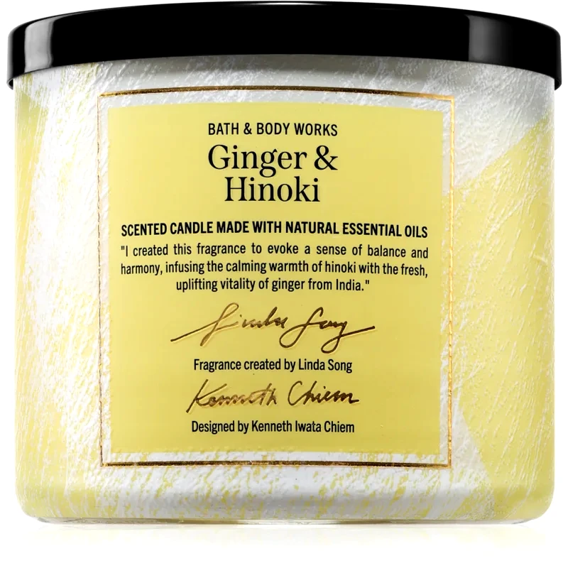 Bath & Body Works Bath & Body Works Ginger & Hinoki αρωματικό κερί 411 γρ