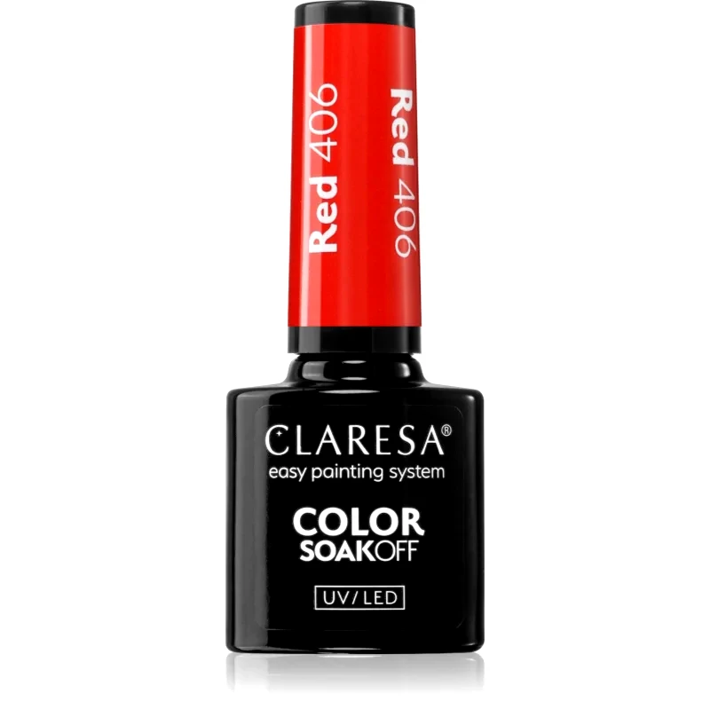 Claresa Claresa SoakOff UV/LED Color Rainbow Explosion τζελ βερνίκι νυχιών απόχρωση RED 406 5 γρ