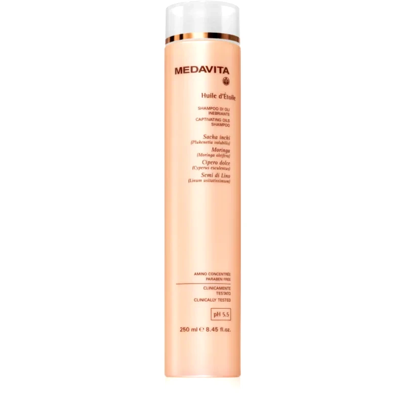Medavita Medavita Huile d'Étolle Captivating Oils Shampoo θρεπτικό σαμπουάν Για λάμψη και απαλότητα μαλλιών 250 ml