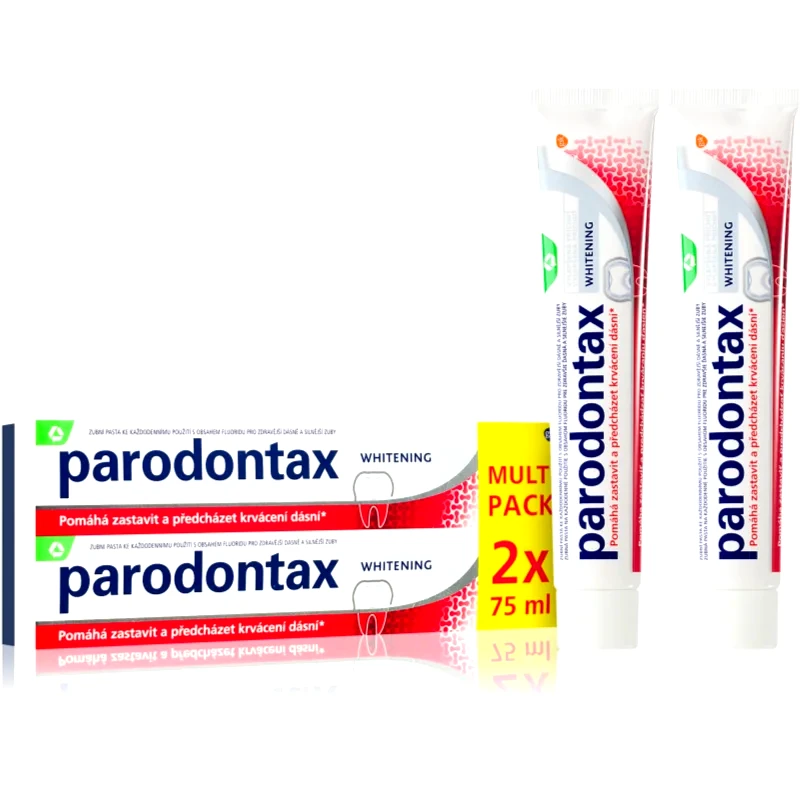 Parodontax Parodontax Whitening λευκαντική οδοντόκρεμα για την αντιμετώπιση της αιμορραγίας των ούλων 2x75 ml