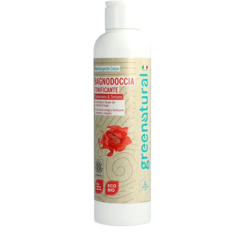 Greenatural Greenatural Body Wash Cardamon & Ginger τονωτικό τζελ για ντους 250 ml