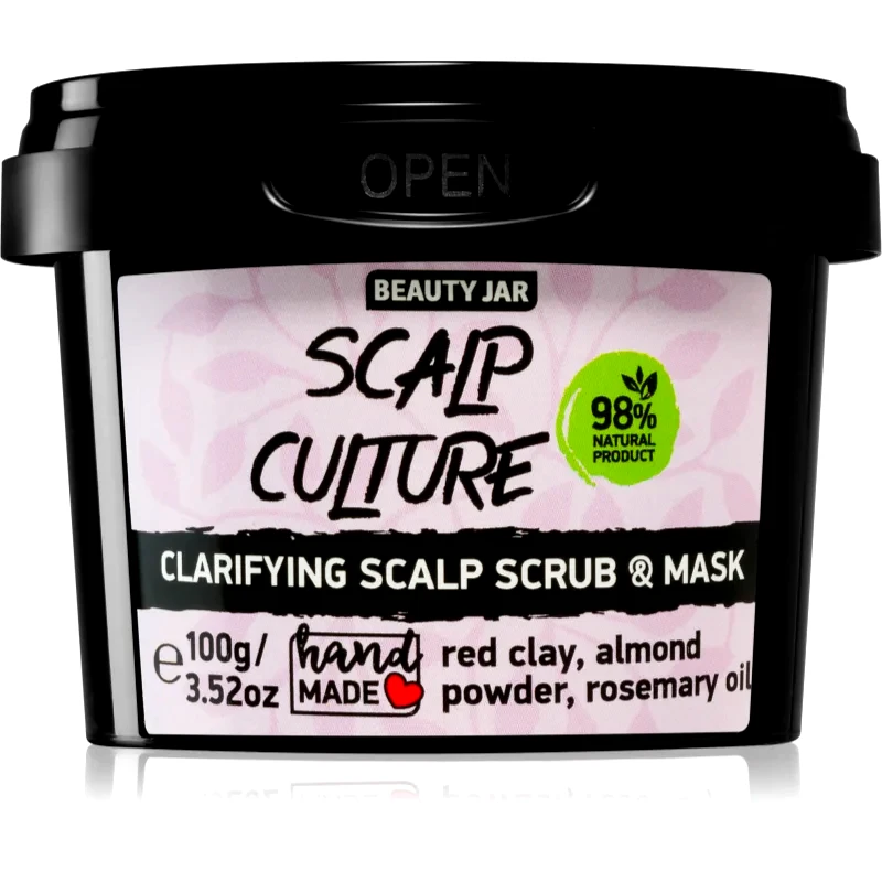 Beauty Jar Beauty Jar Scalp Culture απολέπιση και μάσκα για μαλλιά και το δέρμα του τριχωτού της κεφαλής 100 γρ