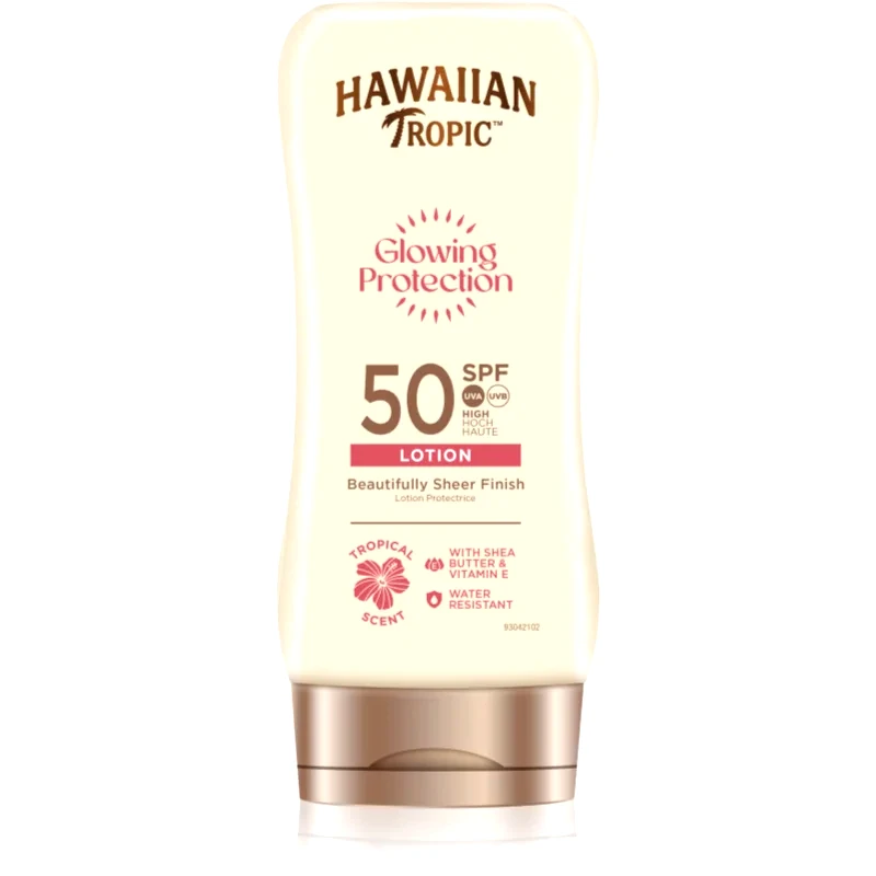 Hawaiian Tropic Hawaiian Tropic Glowing Protection Lotion αντηλιακό γάλα SPF 50+ 180 ml
