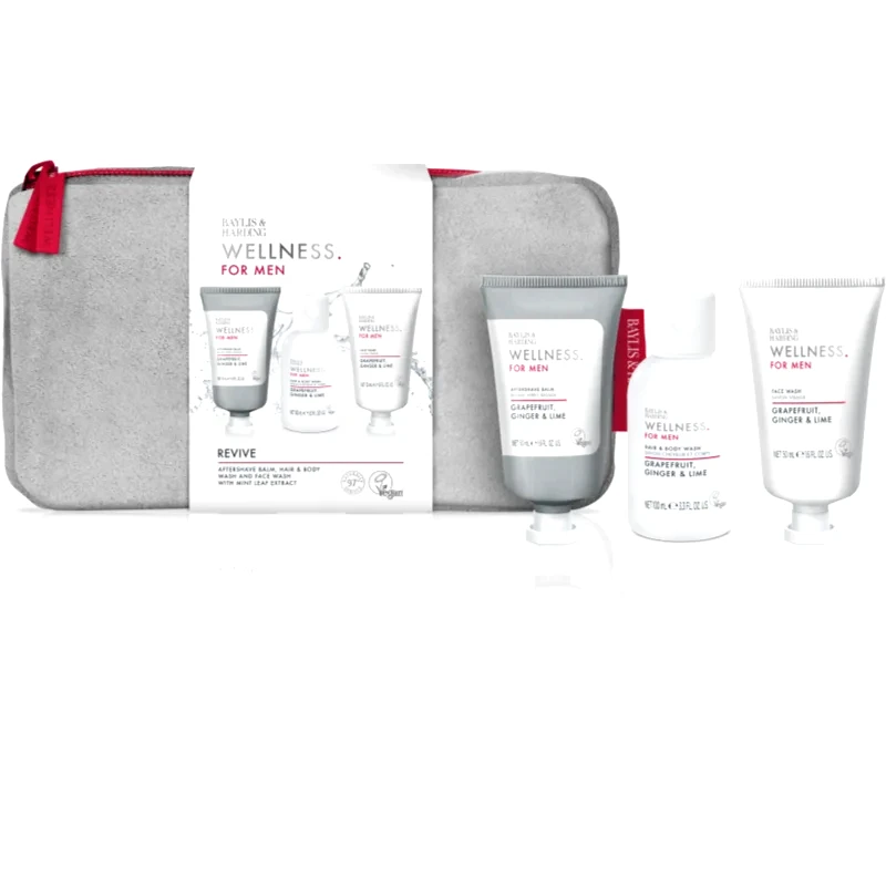 Baylis & Harding Baylis & Harding Wellness. For Men. Revive σετ δώρου για σώμα και πρόσωπο για άντρες Grapefruit, Ginger & Lime