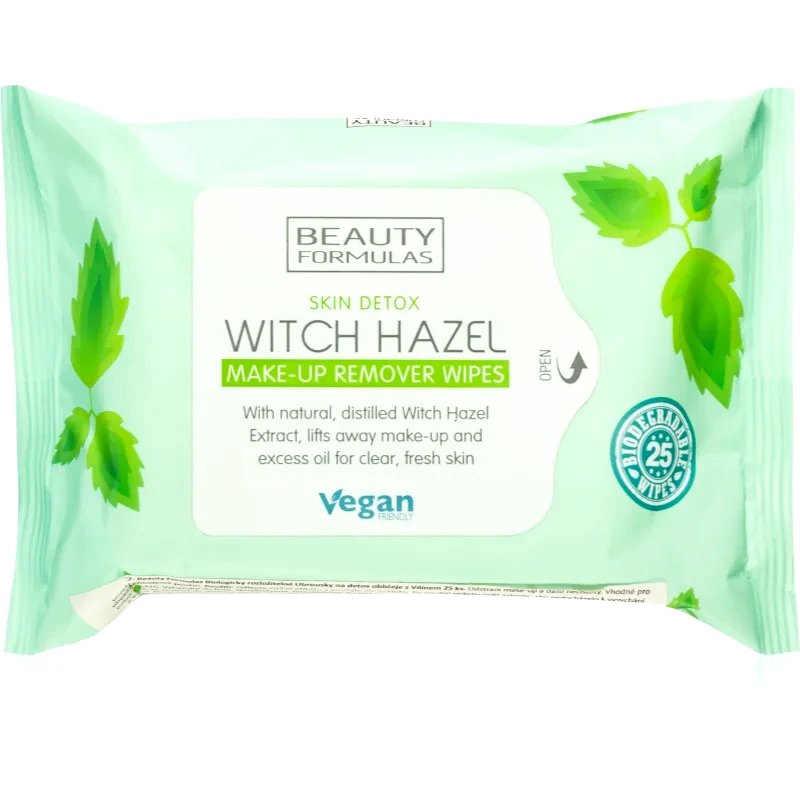 Beauty Formulas Beauty Formulas Witch Hazel καθαριστικά μαντηλάκια και ντεμακιγιάζ 25 τμχ