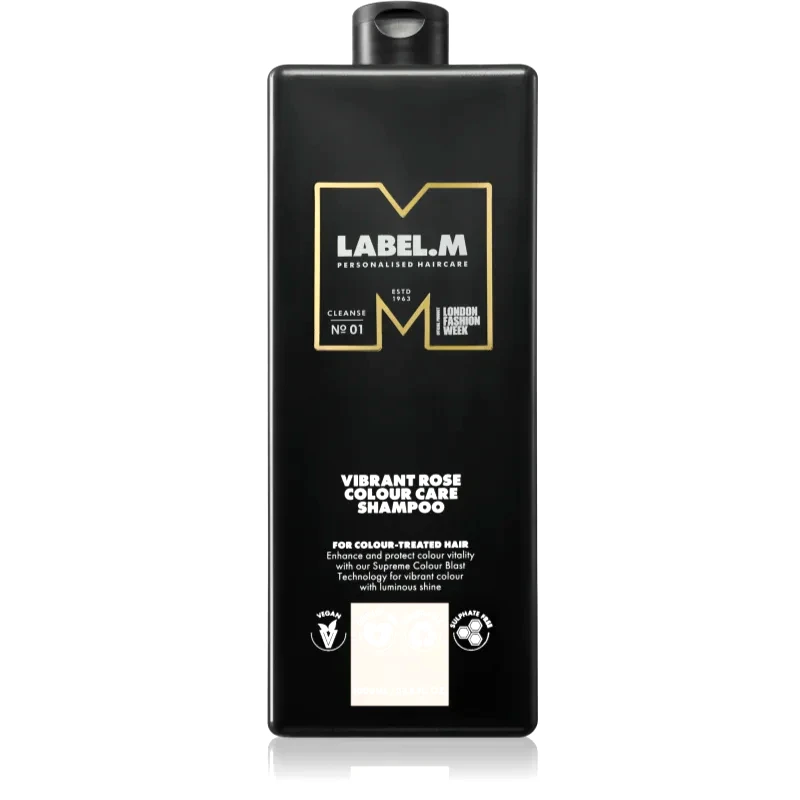 label.m label.m Vibrant Rose Colour Care Shampoo ενυδατικό σαμπουάν για βαμμένα και με ανταύγειες μαλλιά 1000 ml