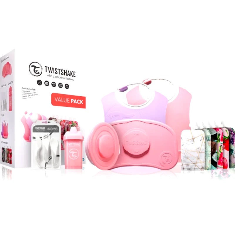 Twistshake Twistshake Tableware Set for Girl σετ φαγητού για παιδιά Pink