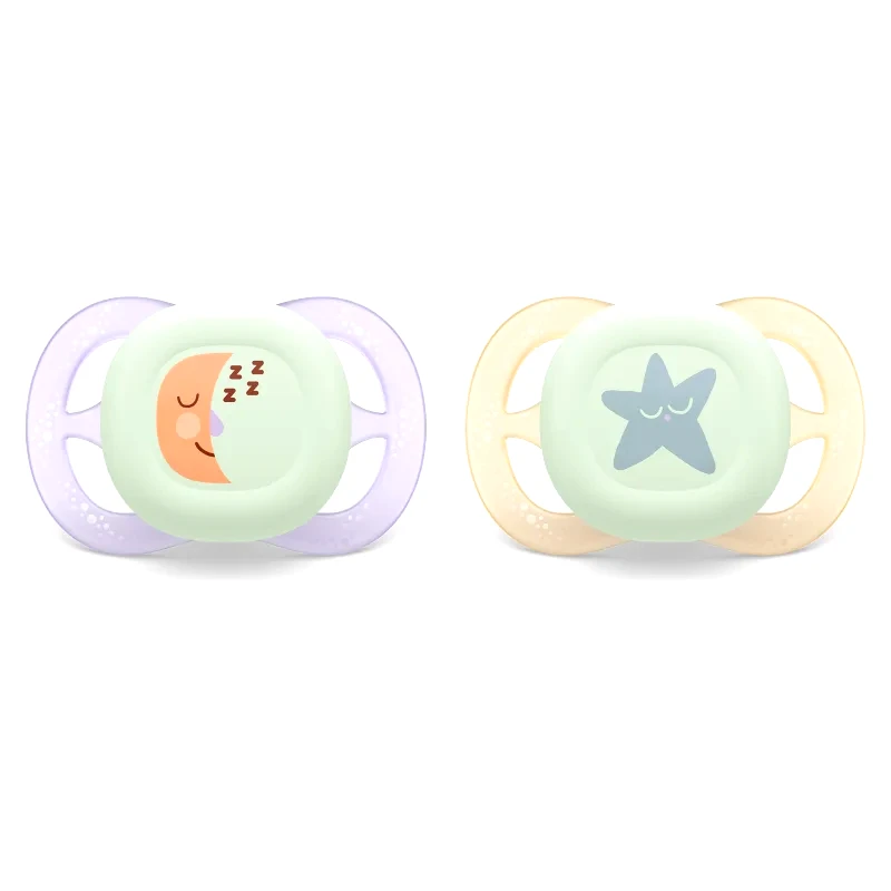 Philips Avent Philips Avent Ultrastart Night SCF075/07 0-2 m πιπίλα Girl 2 τμχ