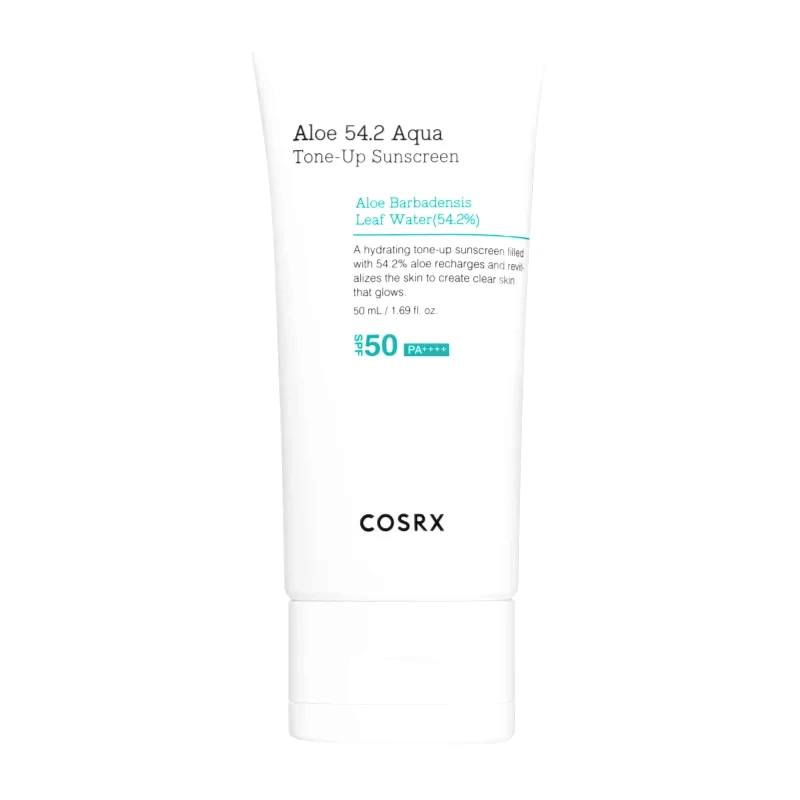Cosrx Cosrx Aloe 54.2 Aqua Tone-Up Sunscreen Προστατευτικό υγρό προσώπου με χρώμα SPF 50+ 50 ml