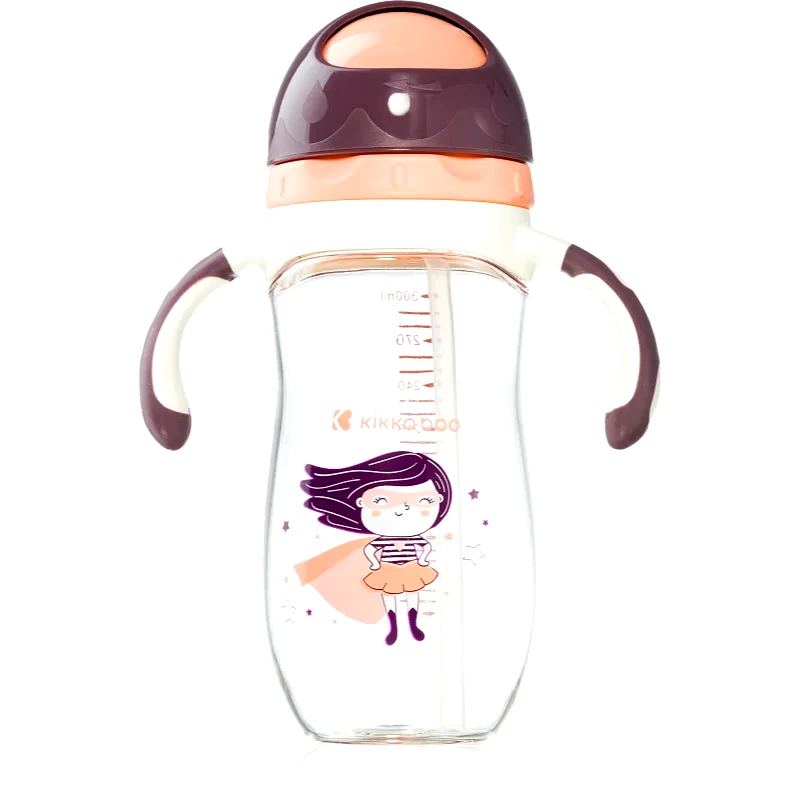 Kikkaboo Kikkaboo Sippy Cup with Straw κύπελλο με καλαμάκι 12 m+ Supergirl 300 ml