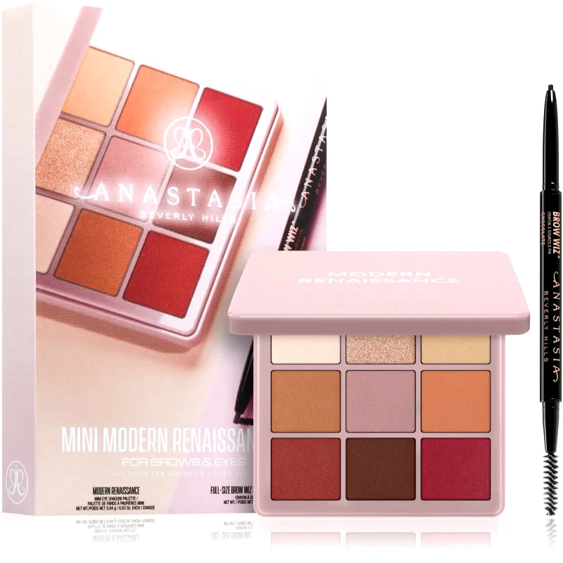 Anastasia Beverly Hills Anastasia Beverly Hills Mini Modern Renaissance Set σετ δώρου για τα μάτια και τα φρύδια απόχρωση Dark Brown Pencil