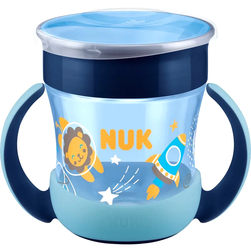 NUK NUK Magic Cup Night κύπελλο με λαβές 6m+ Blue 160 ml