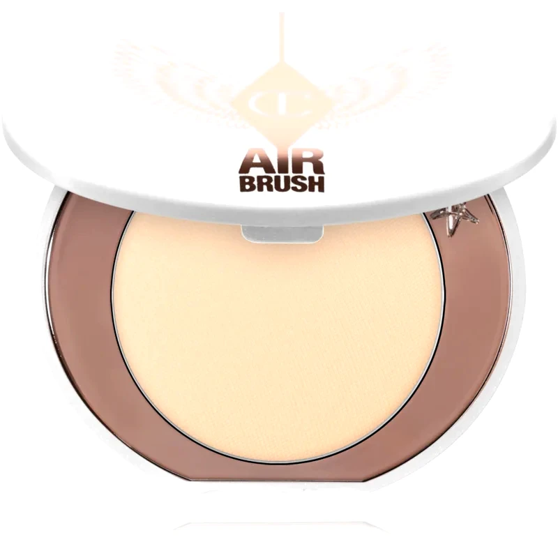 Charlotte Tilbury Charlotte Tilbury Airbrush Brightening Flawless Finish πούδρα σε μορφή compact για λάμψη συσκευασία ταξιδίου απόχρωση Tan-Deep 3.4 γρ