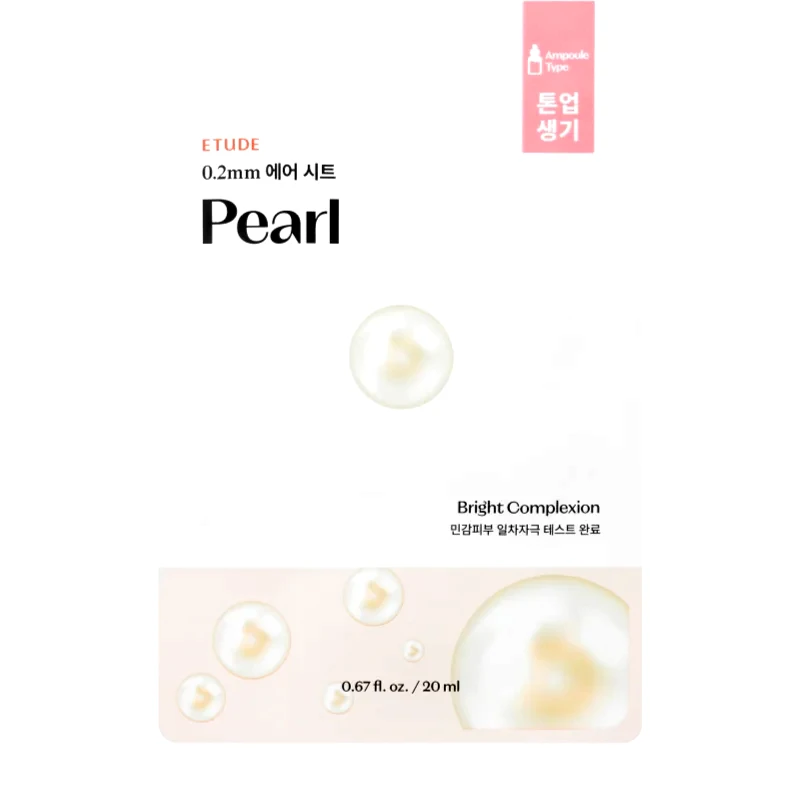 ETUDE ETUDE 0.2 Therapy Air Mask Pearl λαμπρυντική υφασμάτινη μάσκα λάμψης με αναζωογονητική δράση 20 ml