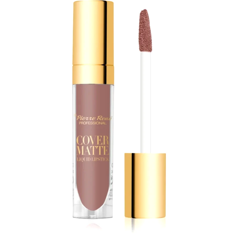 Pierre René Pierre René Cover Matte ματ υγρό κραγιόν απόχρωση 06 Burnt Sugar 5 ml