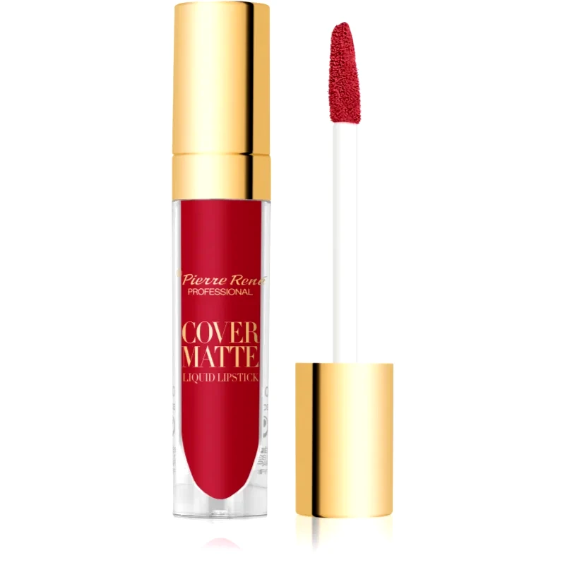 Pierre René Pierre René Cover Matte ματ υγρό κραγιόν απόχρωση 01 True Red 5 ml